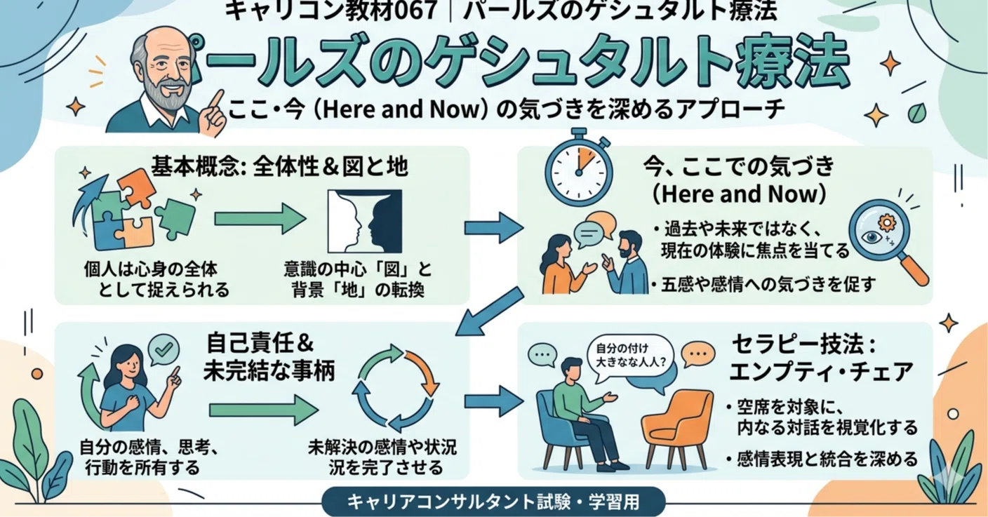 キャリコン教材067│パールズのゲシュタルト療法｜キャリコン対策