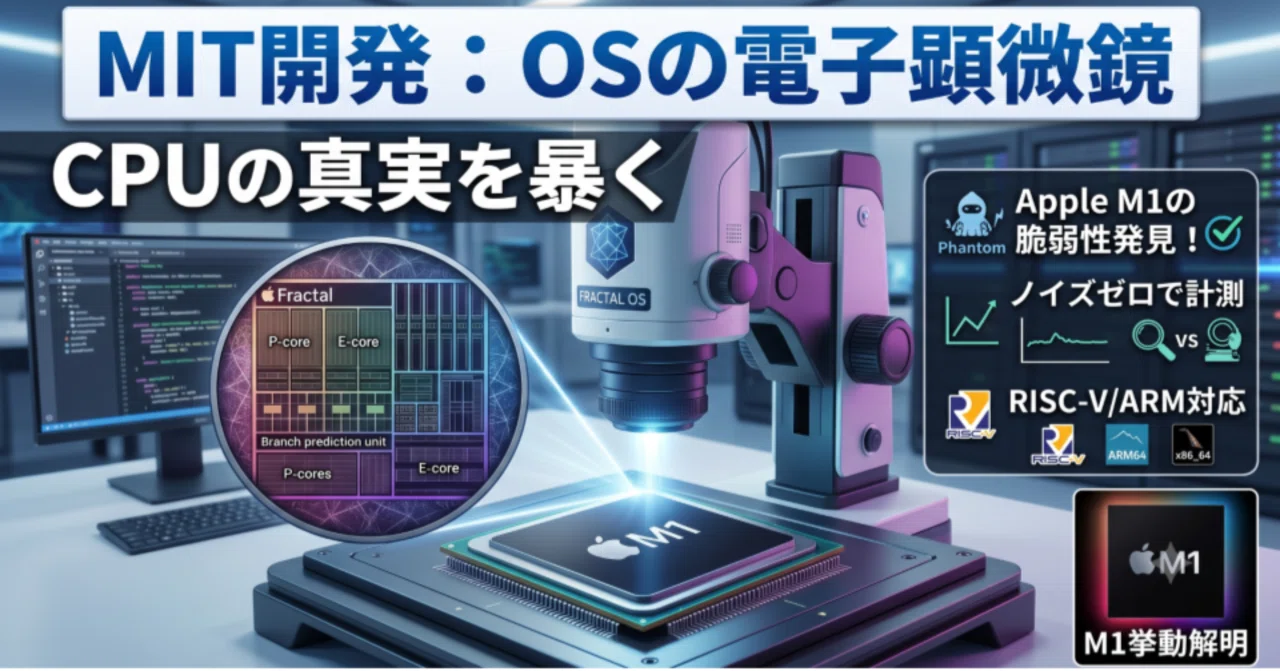 技術解説】MITが開発した“OSの電子顕微鏡”「Fractal」とは？ CPUの真の