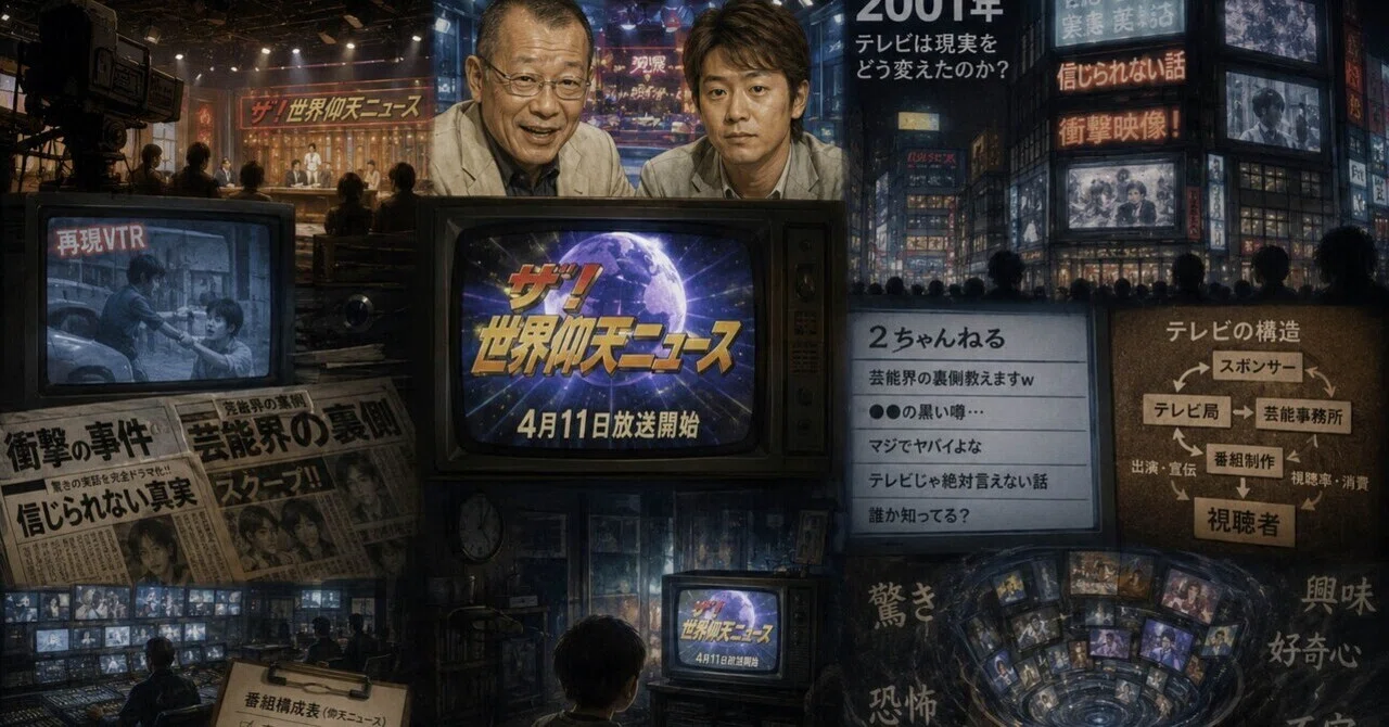 2001年バラエティの革命。『ザ！世界仰天ニュース』が変えた「現実」の