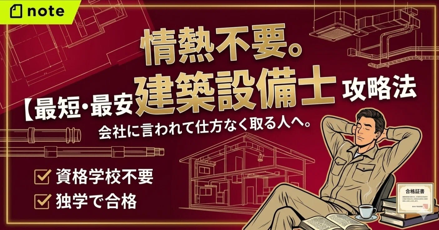 最短・最安】情熱ゼロで合格する「建築設備士」攻略法｜設備設計はち