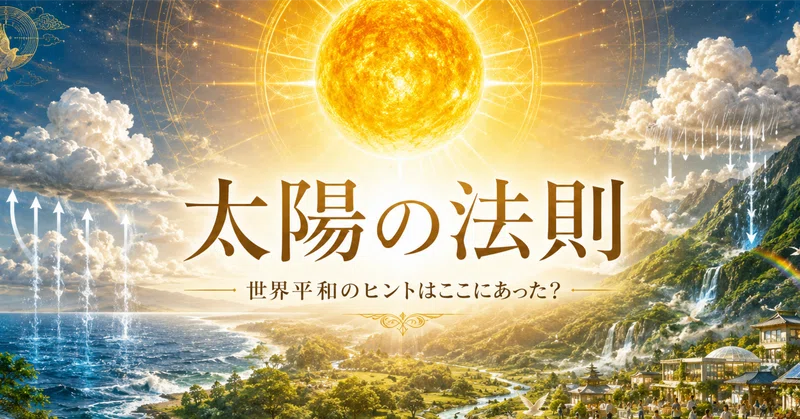 【おもけんコラム】世界平和のヒントはここにあった？僕がたどり着いた「太陽の法則」