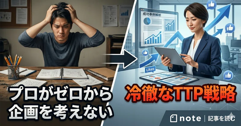 プロがゼロから企画を考えない「冷徹なTTP戦略」