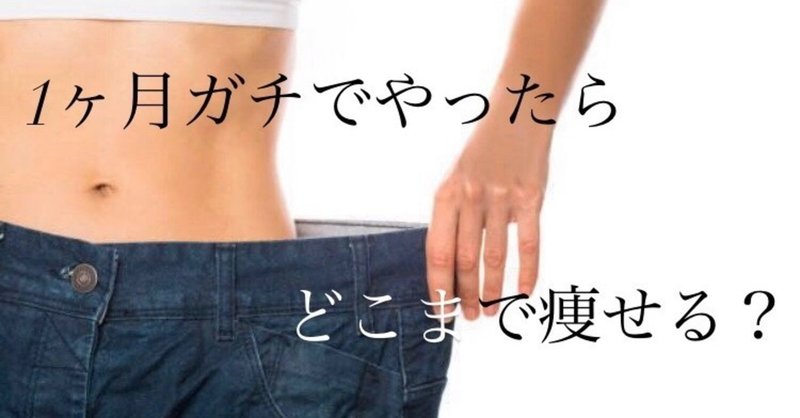本気で1ヶ月ダイエットするとどのくらい痩せる Felic Dadi ラボ かんたの研究所 Note