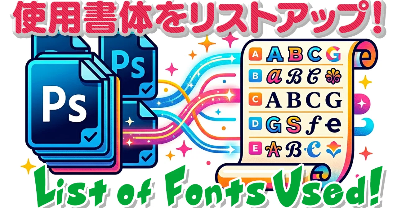 【Photoshop】PSDの使用フォントが一発でわかる！使用フォント一覧表示プラグイン｜FASCOM lab