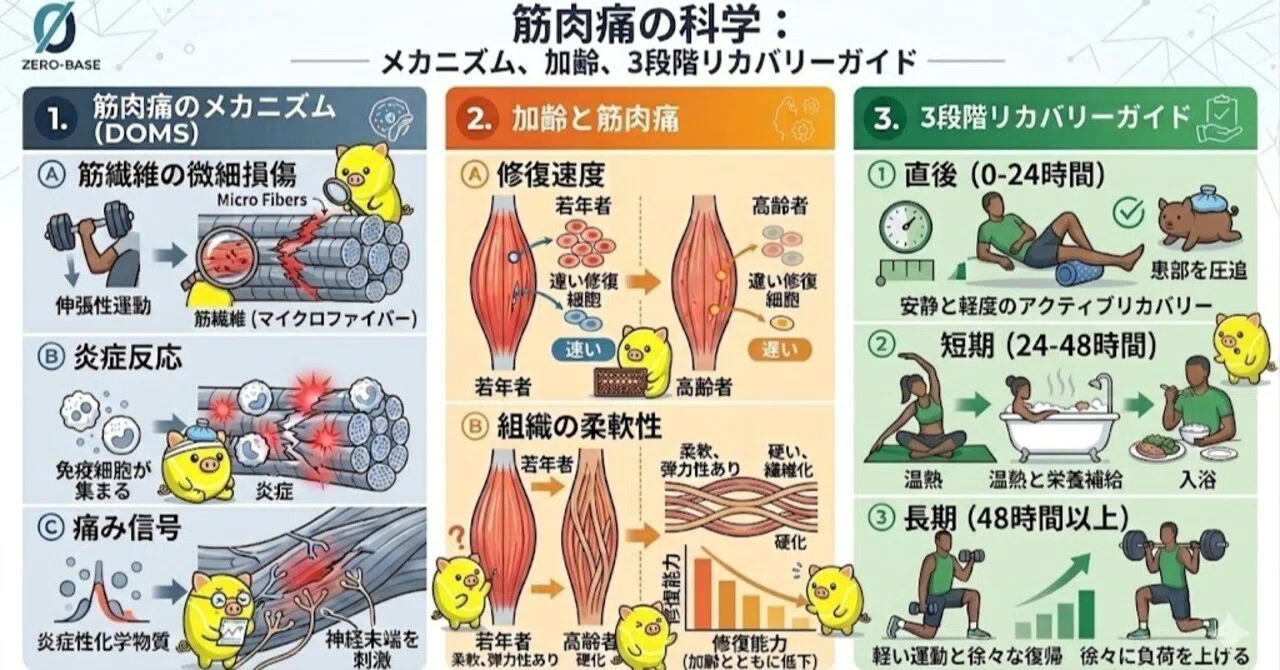 筋肉痛で後悔しない🔥」発生のメカニズムと適切な対策｜ゆるパパのーと