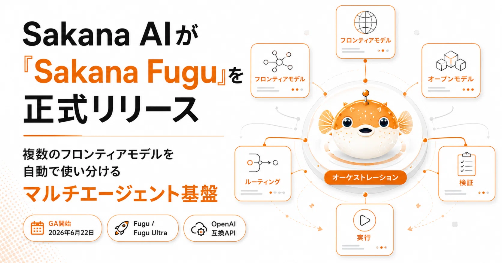 Sakana AIが「Sakana Fugu」を正式リリース ─ 複数のフロンティア