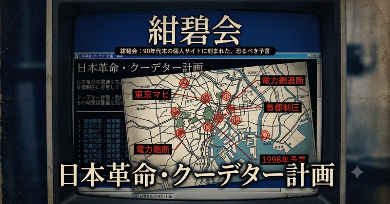 【ネット考古学】90年代末の個人サイト『紺碧会』に刻まれた、恐るべき「日本クーデター計画」と21世紀への予言