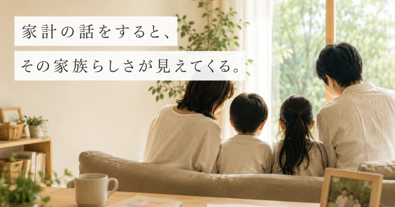 家計の話をすると、その家族らしさが見えてくる。