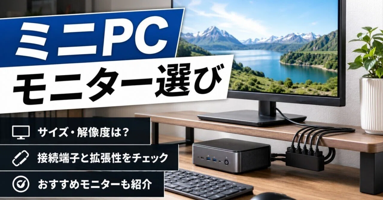 ミニPC用モニターの選び方と接続方法 省スペース活用からマルチ 