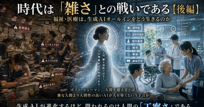 時代は「雑さ」との戦いである【後編】### 福祉・医療は、生成AIオールインをどう生きるのか eyecatch
