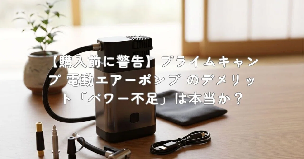 購入前に警告】プライムキャンプ 電動エアーポンプ のデメリット