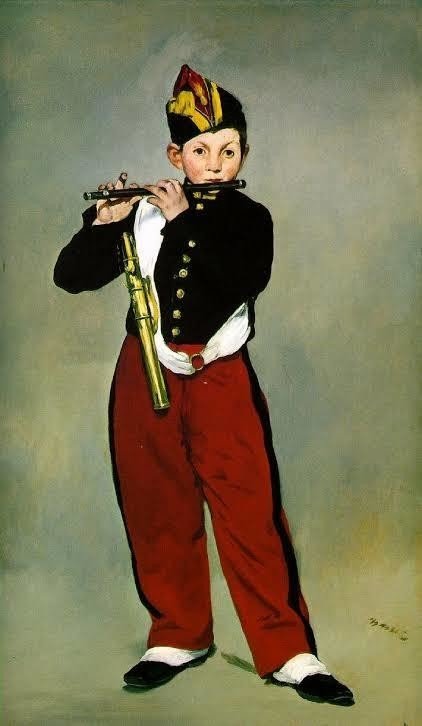 笛吹きの少年　ミニ絵画 オーダー油絵 】エドゥアール・マネ 笛吹きの少年 【選べる
