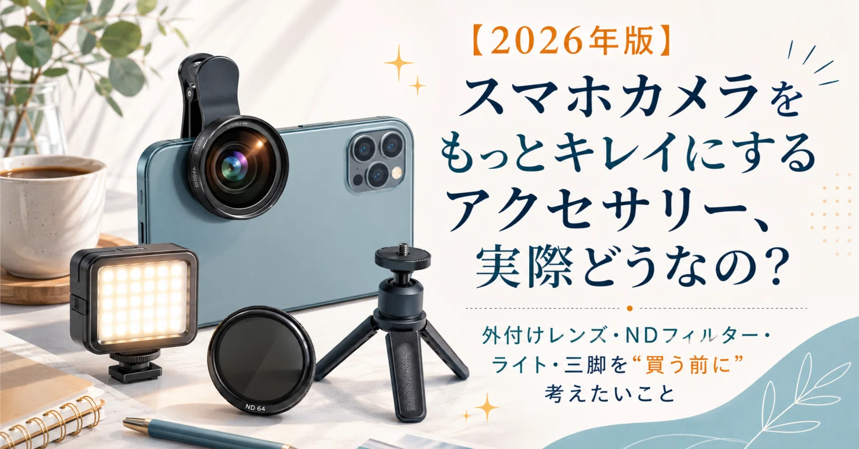 📸【2026年版】スマホカメラをもっとキレイにするアクセサリー、実際