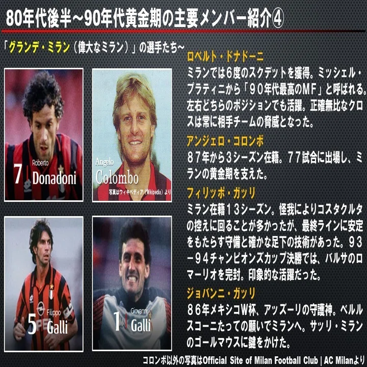 ACミラン91-96年まとめ！サッキやカペッロのミランを支えた名選手たち 