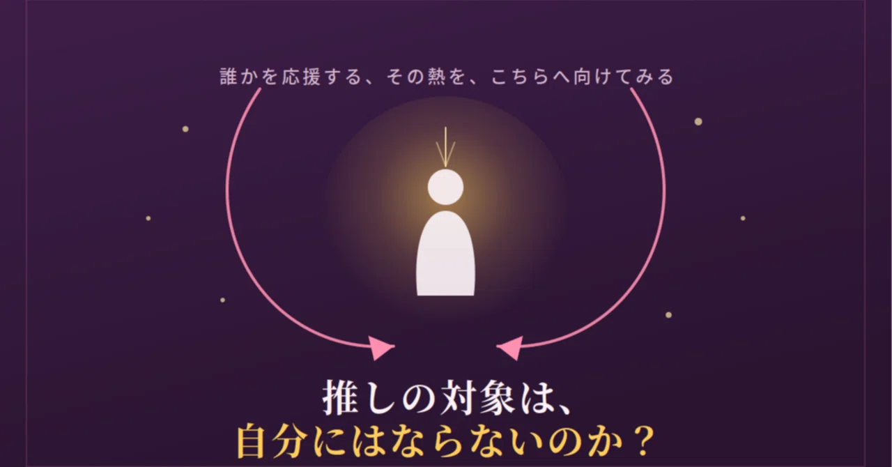 推しの対象は、自分にはならないのか？――誰かを応援する、その熱を、こちらへ向けてみる｜Tadako
