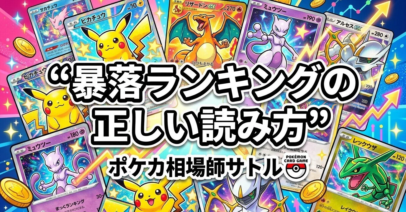 ポケカ 暴落ランキングの正しい読み方｜「下がったカード」から次の