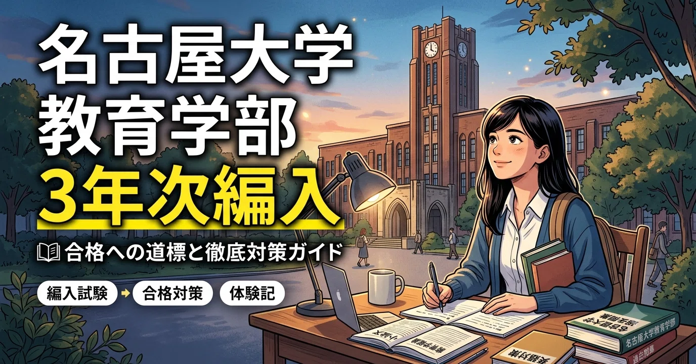 名古屋大学　文学部　3年次編入学　試験問題　過去問　英語　小論文　おまけ付き 名古屋大学教育学部3年次編入の難易度と対策｜合格者が過去問・使用