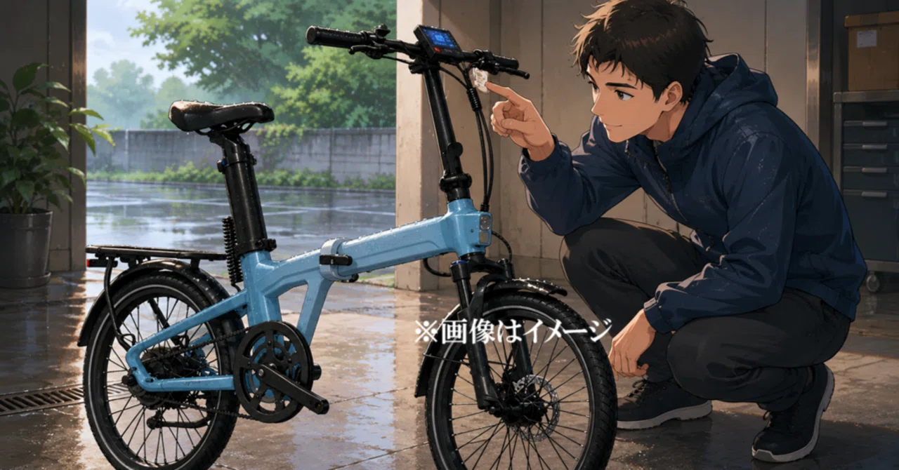 雨の日の電動自転車、モニターは大丈夫？ADO Air 20 Ultraを調べてみた