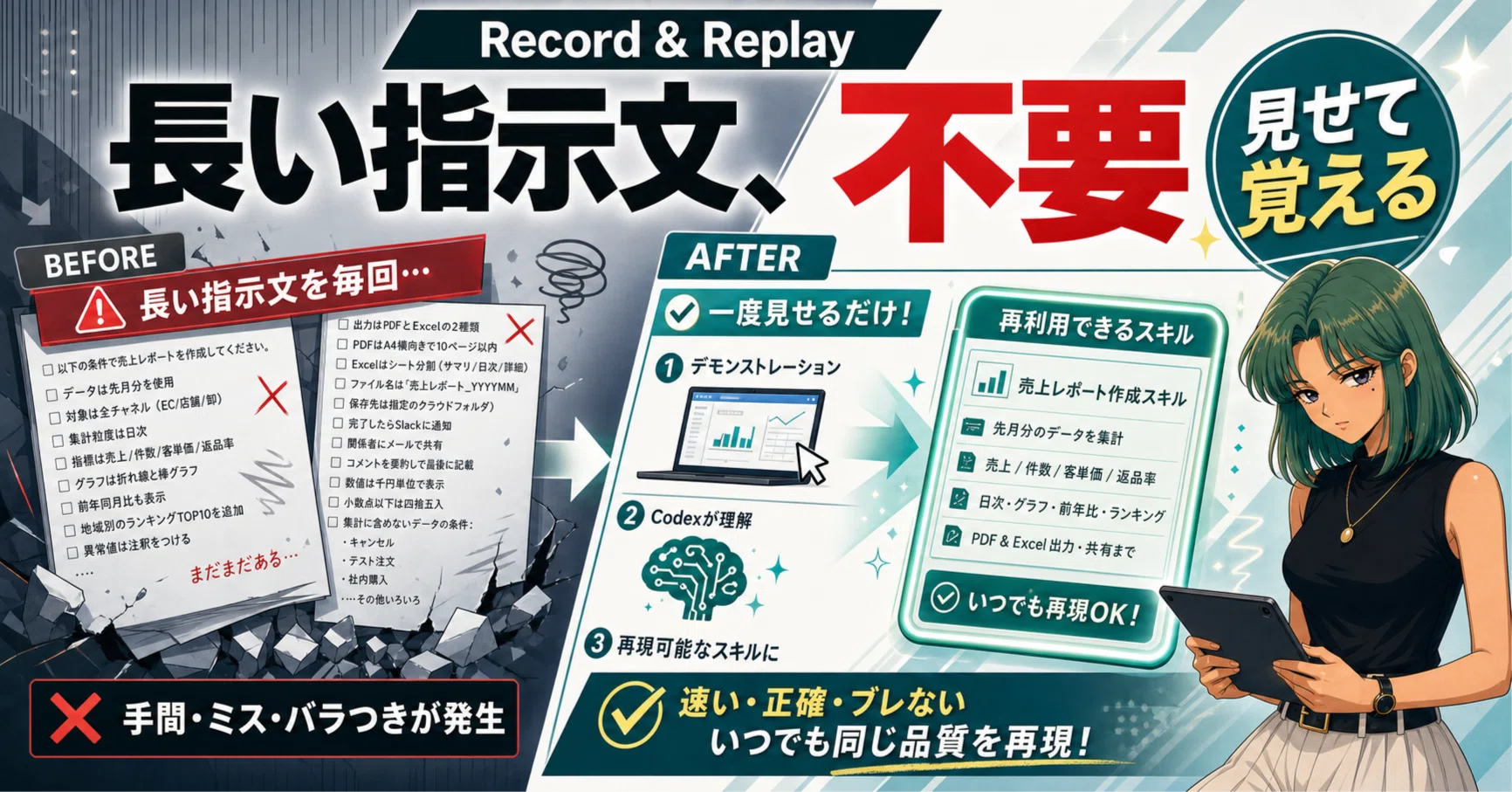 Codex】AIに一度やって見せたら、そのまま覚えた話｜Neiju | 子育て