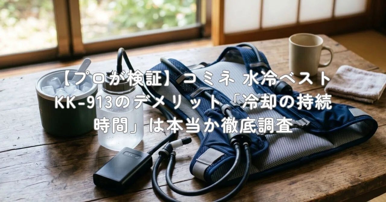 プロが検証】コミネ 水冷ベスト KK-913のデメリット「冷却の持続時間