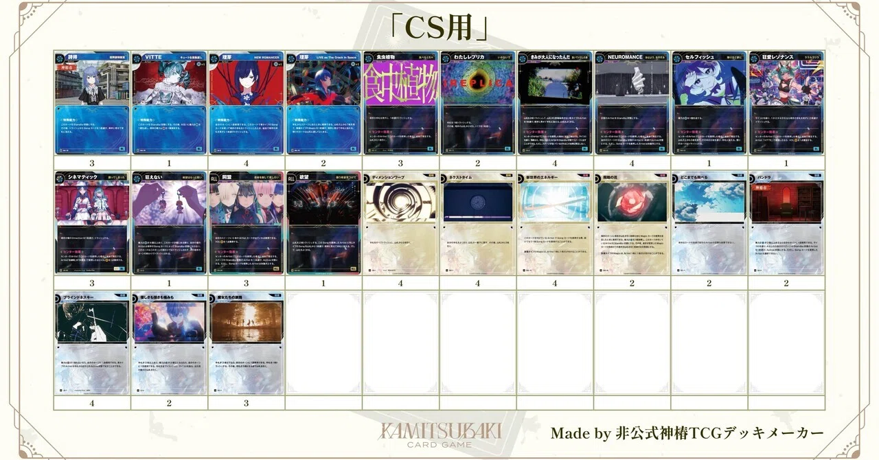 神椿TCG】第2回KAMITSUBAKI CHAMPIONSHIP 2026 調整レポート｜ミヤビ
