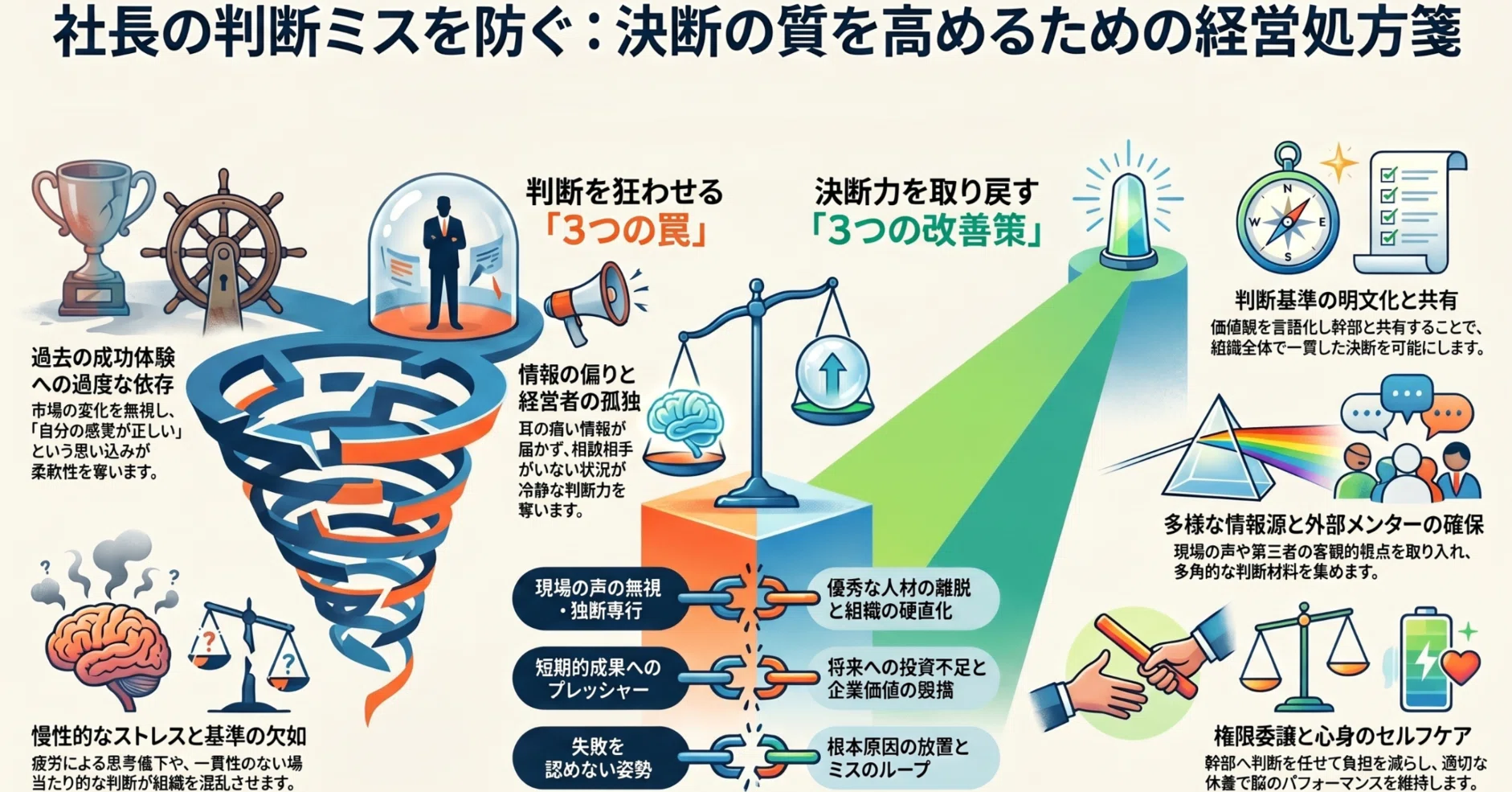 社長の判断ミスが増えた理由と改善策｜経営者が陥る思考の罠を解く