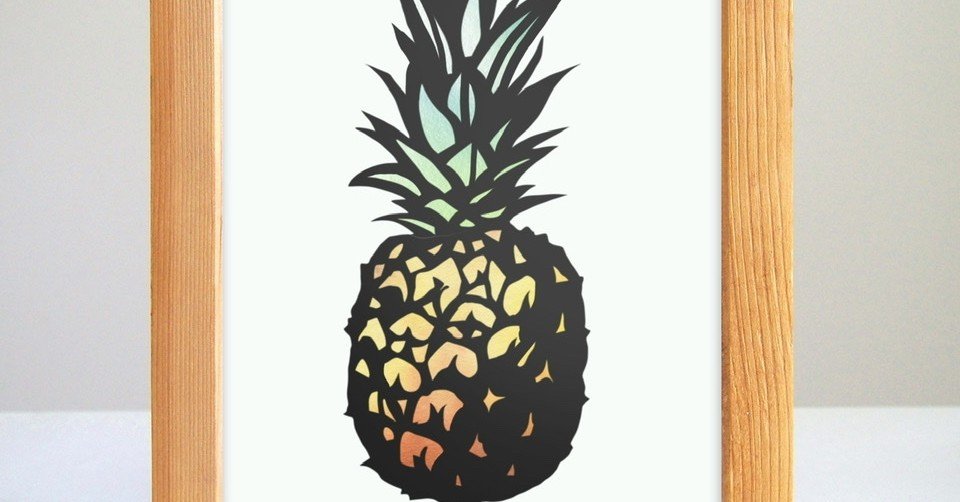 フリー図案no 033 パイナップル の切り絵 華色切絵 平石智美のカラー切り絵を楽しむnote Note フリー図案no 033 パイナップル の切り絵 華色切絵 平石智美のカラー切り絵を楽しむnote Note