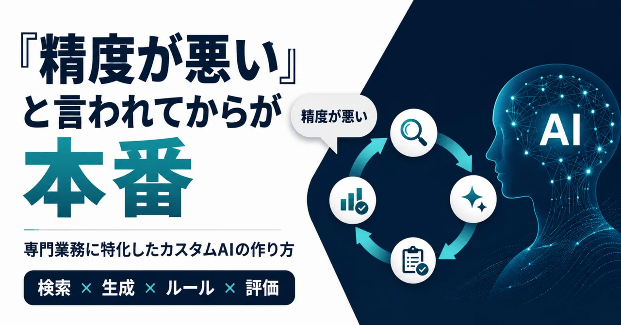 「精度が悪い」と言われてからが本番——専門業務に特化したカスタムAIの作り方