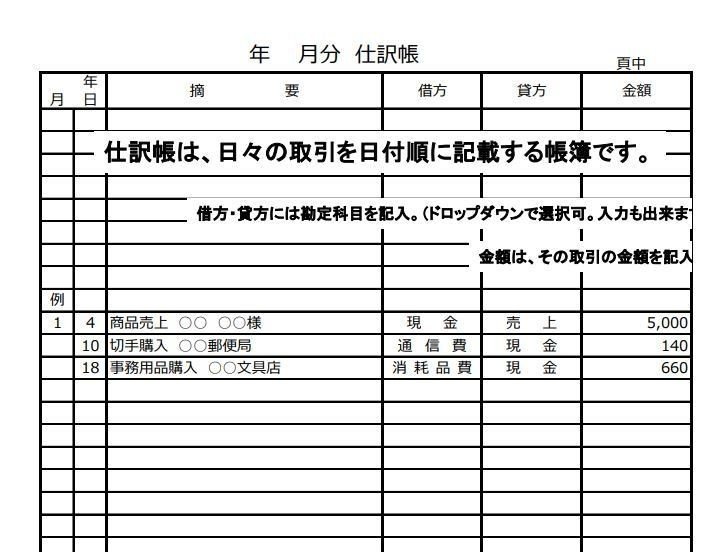 帳簿を手書きで作成している方向けexcelデータの販売 山藤友絵 事務の人 Note