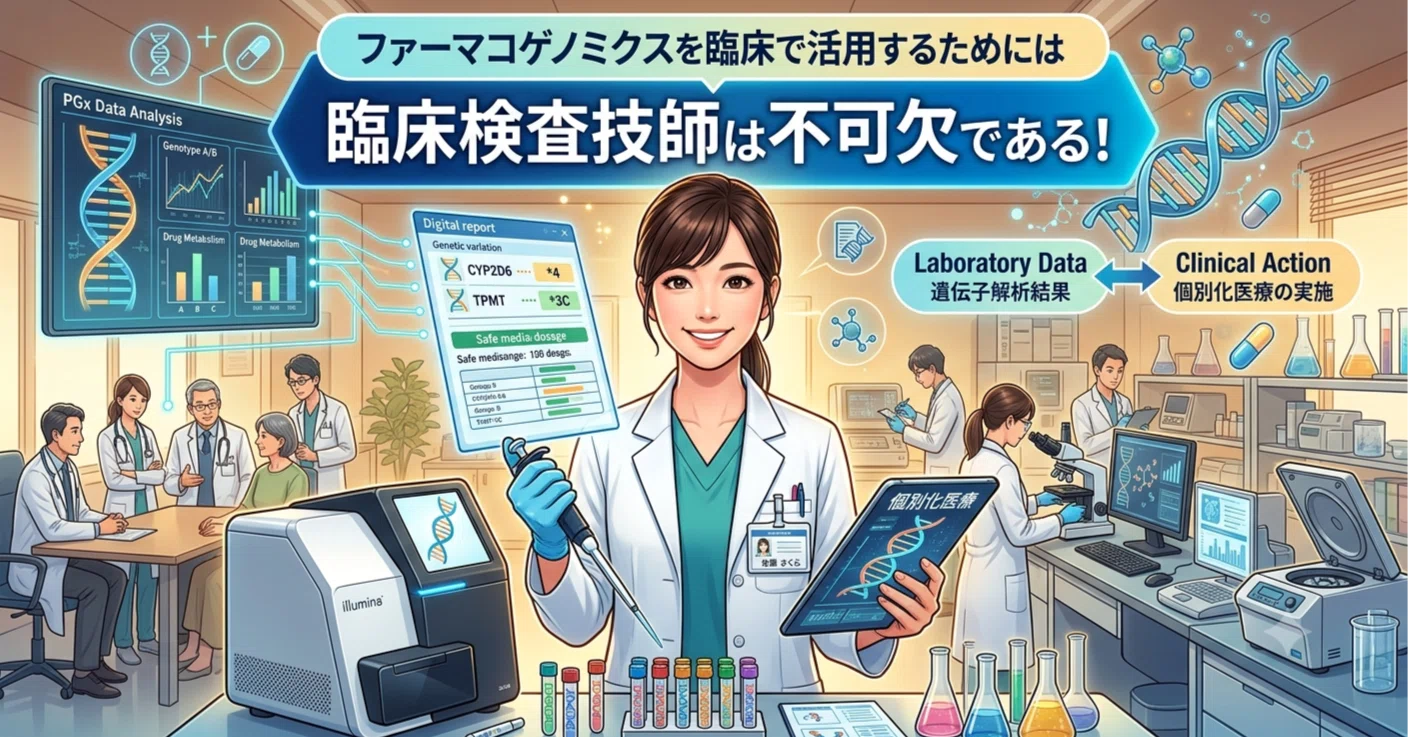 ファーマコゲノミクスの領域において、臨床検査技師は「不可欠である