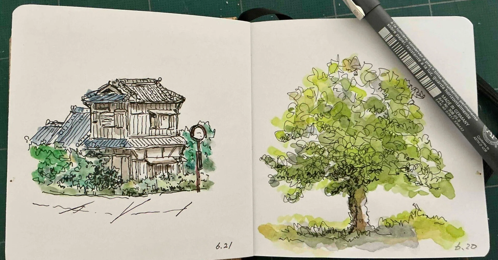 絵を描く手帳が15冊になりました｜水彩スケッチ帖