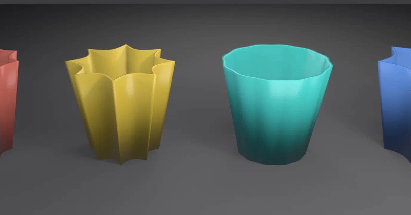 リメイク作家さん鉢⭐︎プランター Blender操作ゼロ｜“一つの式”でビビッドな花の鉢をつくった（スーパー