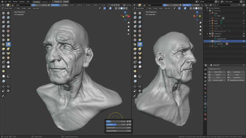 Blender 2 ltsでスカルプト Histone Note