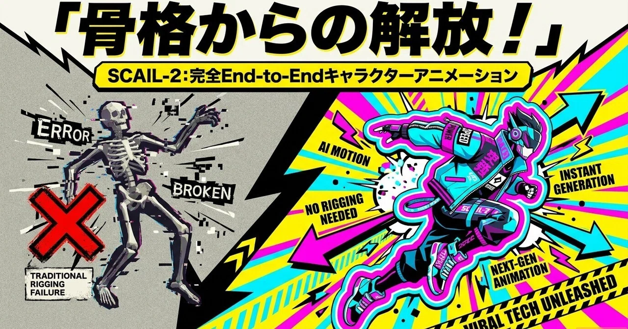SCAIL-2：中間表現を排除したエンドツーエンド・キャラクターアニメーションの新境地｜ゆいまる‐IT界隈以外でAIを使いまくる2005年生まれ