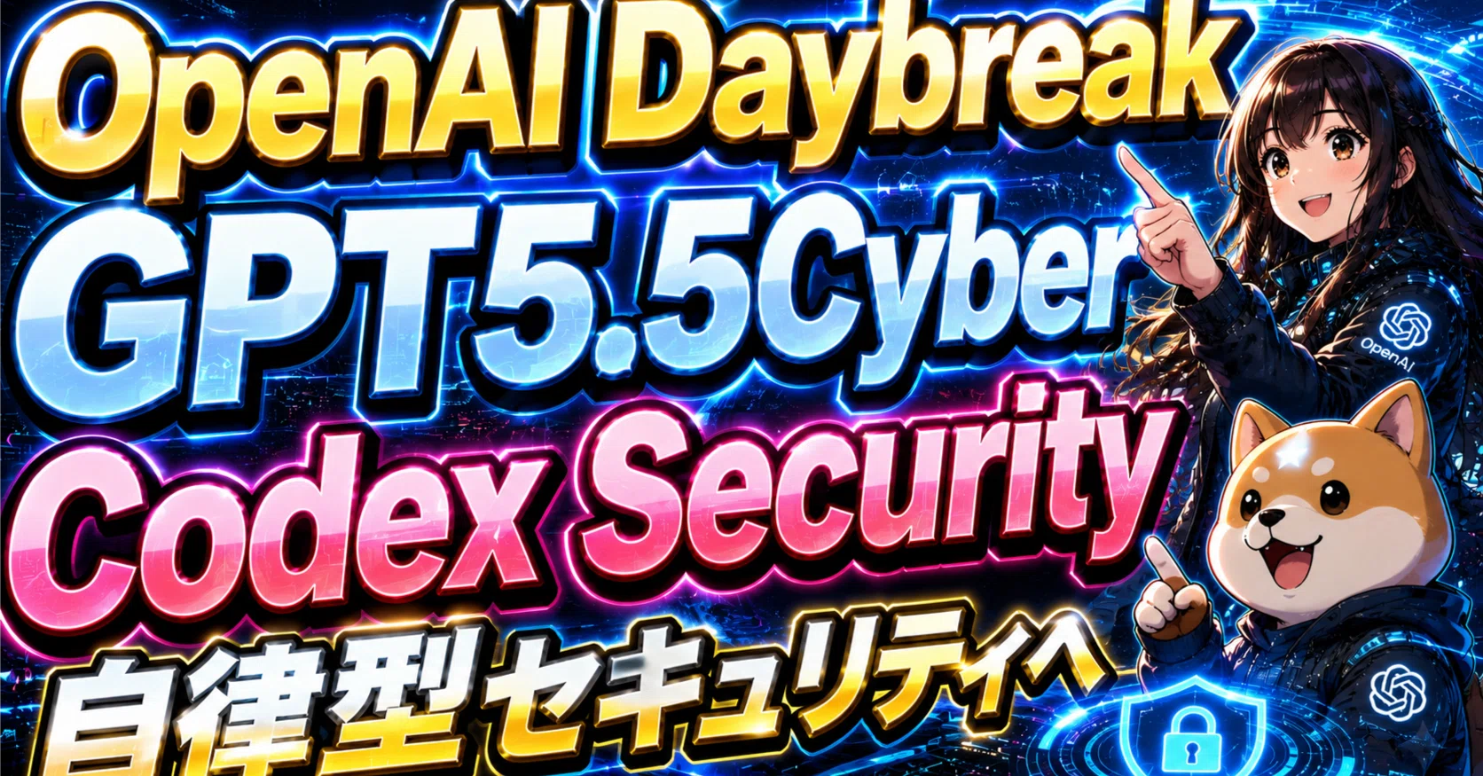 AI恐怖から安心へ】OpenAI Daybreak完全解説！「GPT-5.5-Cyber」と