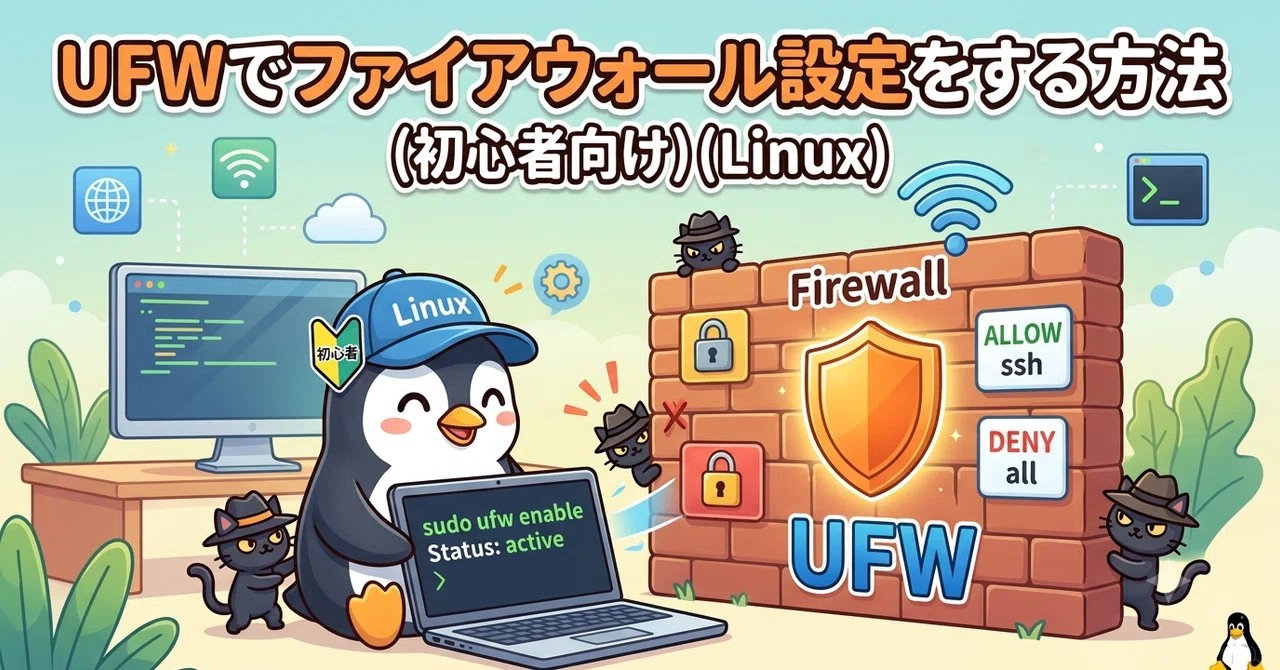 UFWでファイアウォール設定をする方法(初心者向け)(Linux)｜Yuta.09