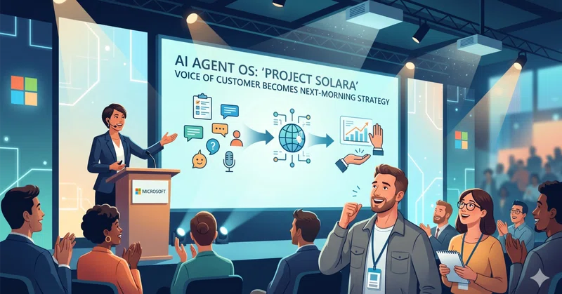 MicrosoftがAIエージェントOS「Project Solara」を発表。お客様の声（VOC）が"翌朝の経営判断"に変わる時代へ