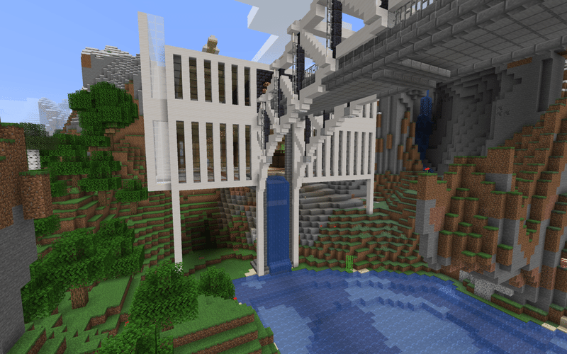 マイクラ日記18日目 階段と滝 あさよし Note