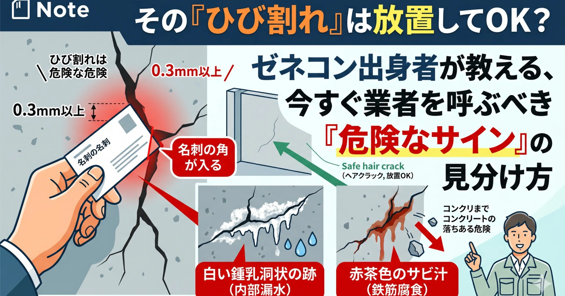 その「ひび割れ」は放置してOK？ ゼネコン出身者が教える、今すぐ業者