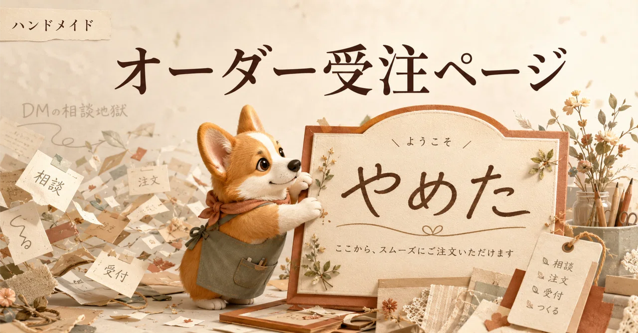 【ハンドメイドオーダー　受付ページ】 ハンドメイドのオーダー受注ページの作り方｜DMの相談地獄をやめた