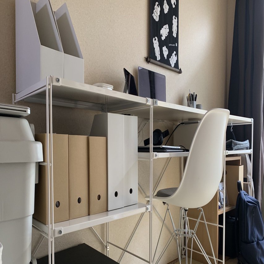 無印良品のユニットシェルフで自宅オフィスをつくった話｜カタギリショウタ