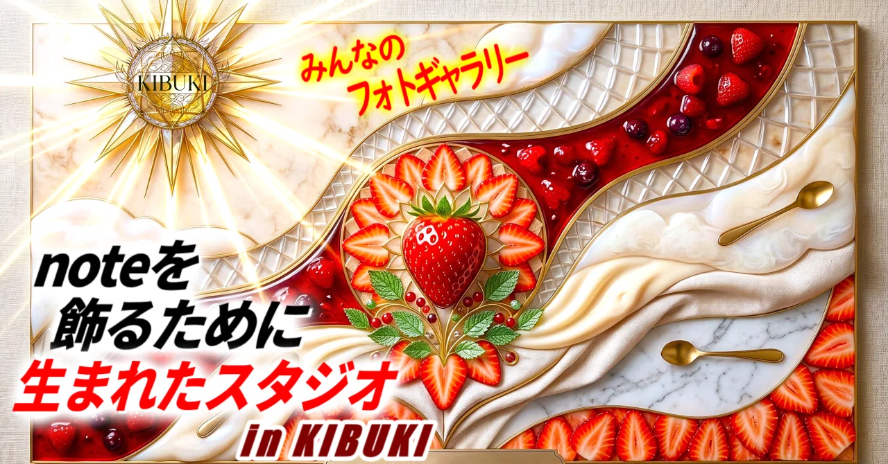 noteを飾るために生まれたスタジオ in KIBUKI｜苺スイーツをアートにするとこうなる！｜KIBUKI｜AIアート