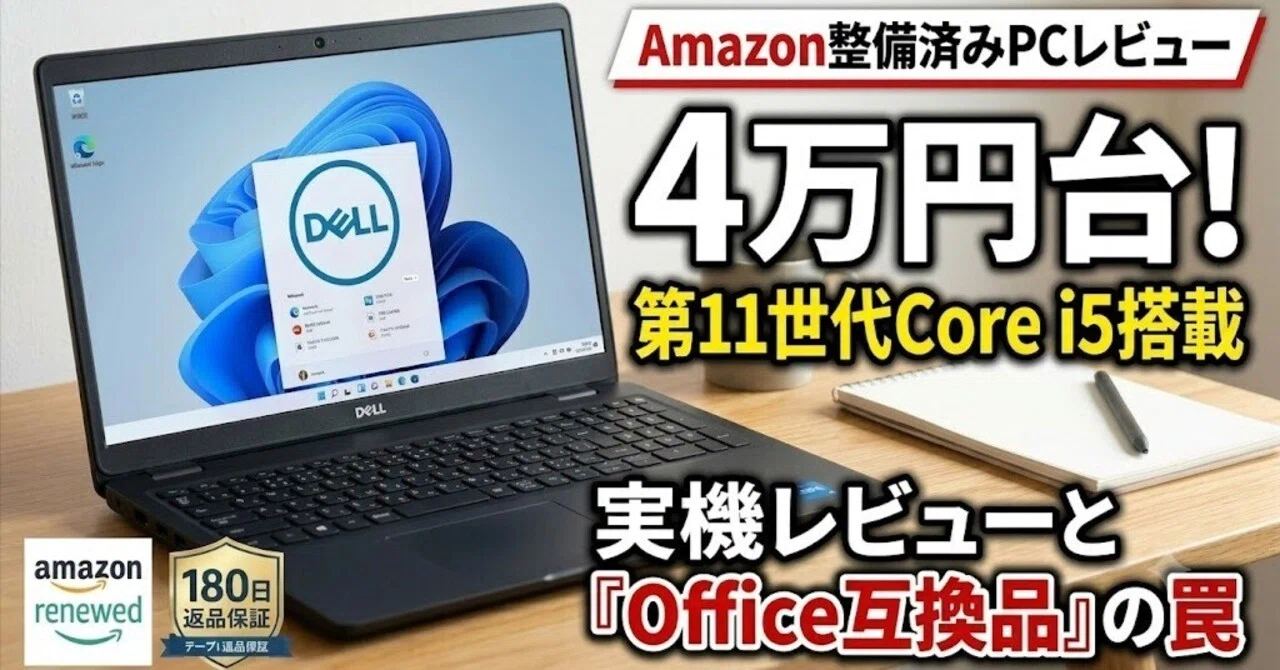 中古PCレビュー】Amazon整備済みDELL Latitude 3520は買い？第11世代