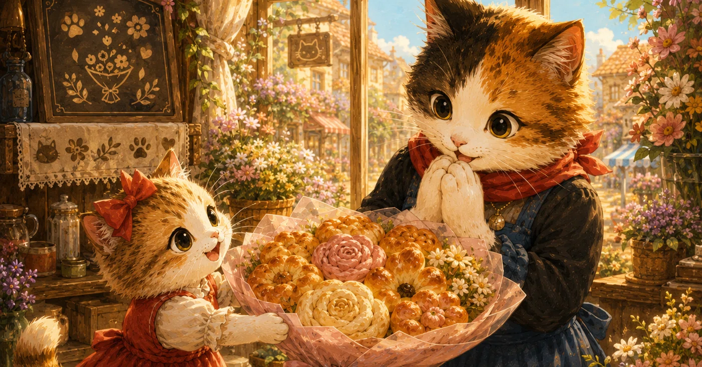 心の花〜ここは猫の街シリーズ2-11｜カラフルキャット