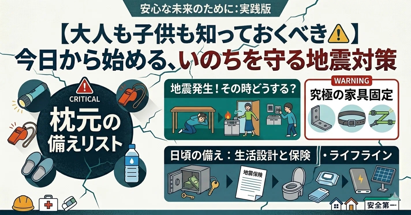 今すぐ確認！地震・津波・台風に備える『命を守る』防災対策｜ほのぼのMy