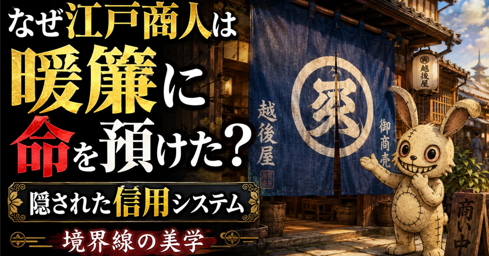なぜ日本人は「暖簾」をくぐるのか？なぜ日本人は「暖簾」をくぐるのか