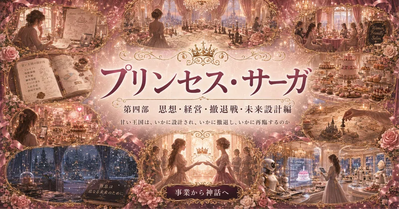 プリンセス・サーガ第四部；思想・経営・撤退戦・未来設計編｜甘い王国は、いかに設計され、いかに撤退し、いかに再臨するのか