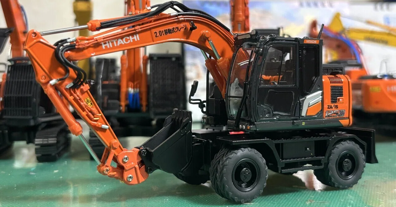 日立建機日本 ZX125W-7 1/50が完成！✨｜minato.excavator