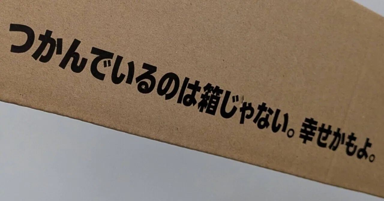 現品だけになります。箱は無しです。 つかんでいるのは箱じゃない。幸せかもよ。AMAZON BOX やるなぁ