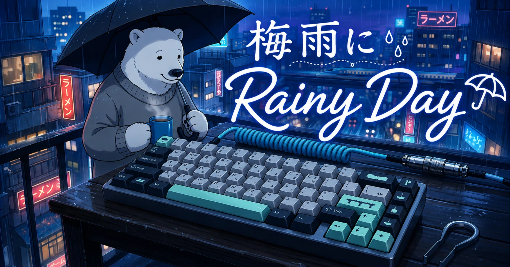 GMK Rainy Day キーキャップ 3kit ☂️梅雨に合うキーキャップ🔼GMK Rainy Dayをキーボードに付けてみた